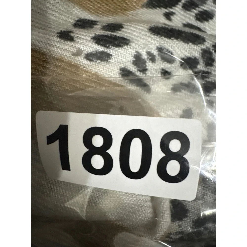 Pashmina Leopard Zebra Print Scarf Black Tan White Fringed Wrap Shawl 80 Inch